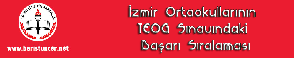 İzmir Ortaokullarının TEOG Sınavındaki Başarı Sıralaması